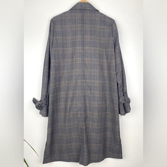Derek Lam 10 Crosby Plaid Trenchcoat - Picture 5 of 16